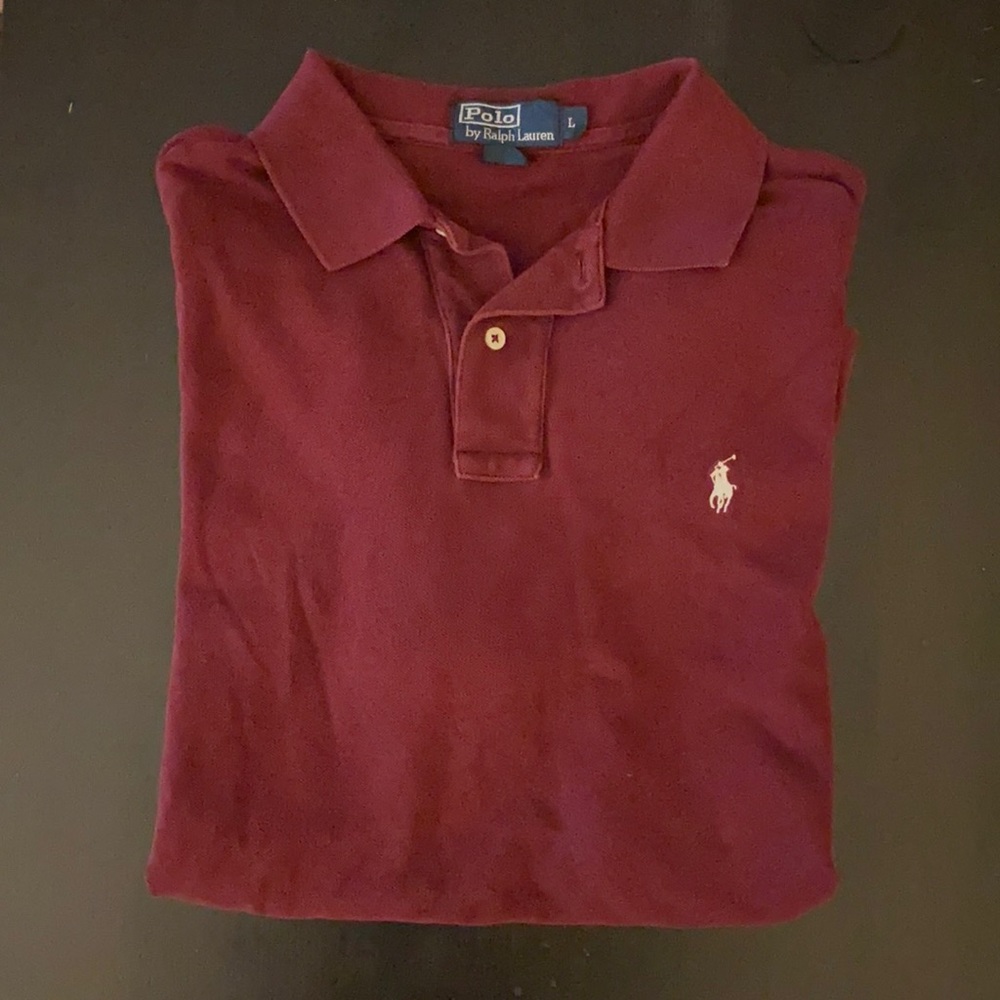 Maroon men’s polo